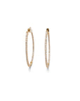 14k Medium Diamond Inside Out Hoops