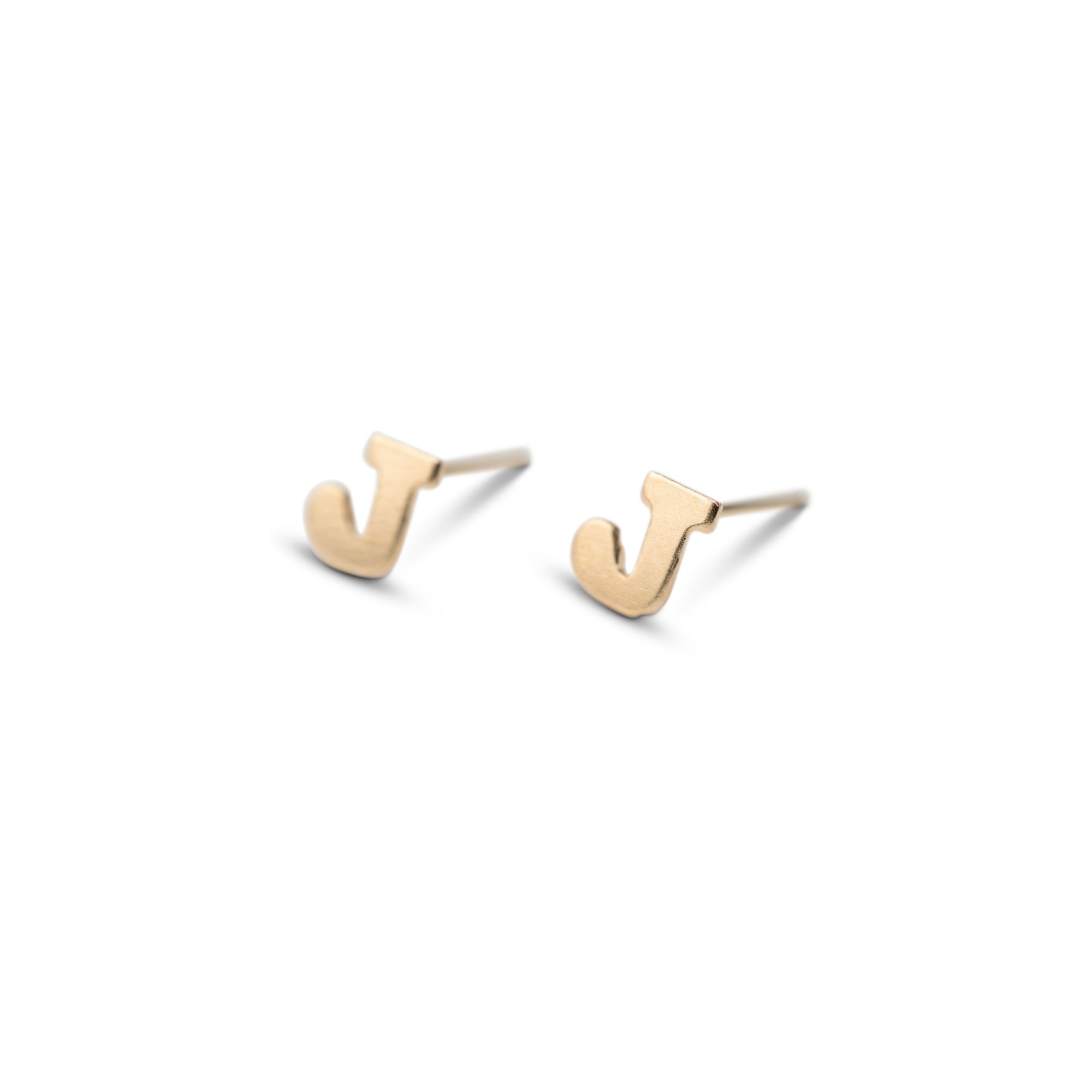 14k Gold Alphabet Studs