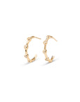 Diamond Leo Bezel Hoops