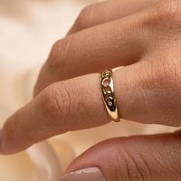 14k Gold Moon Phases Ring