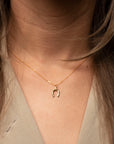 Gold Horseshoe Necklace