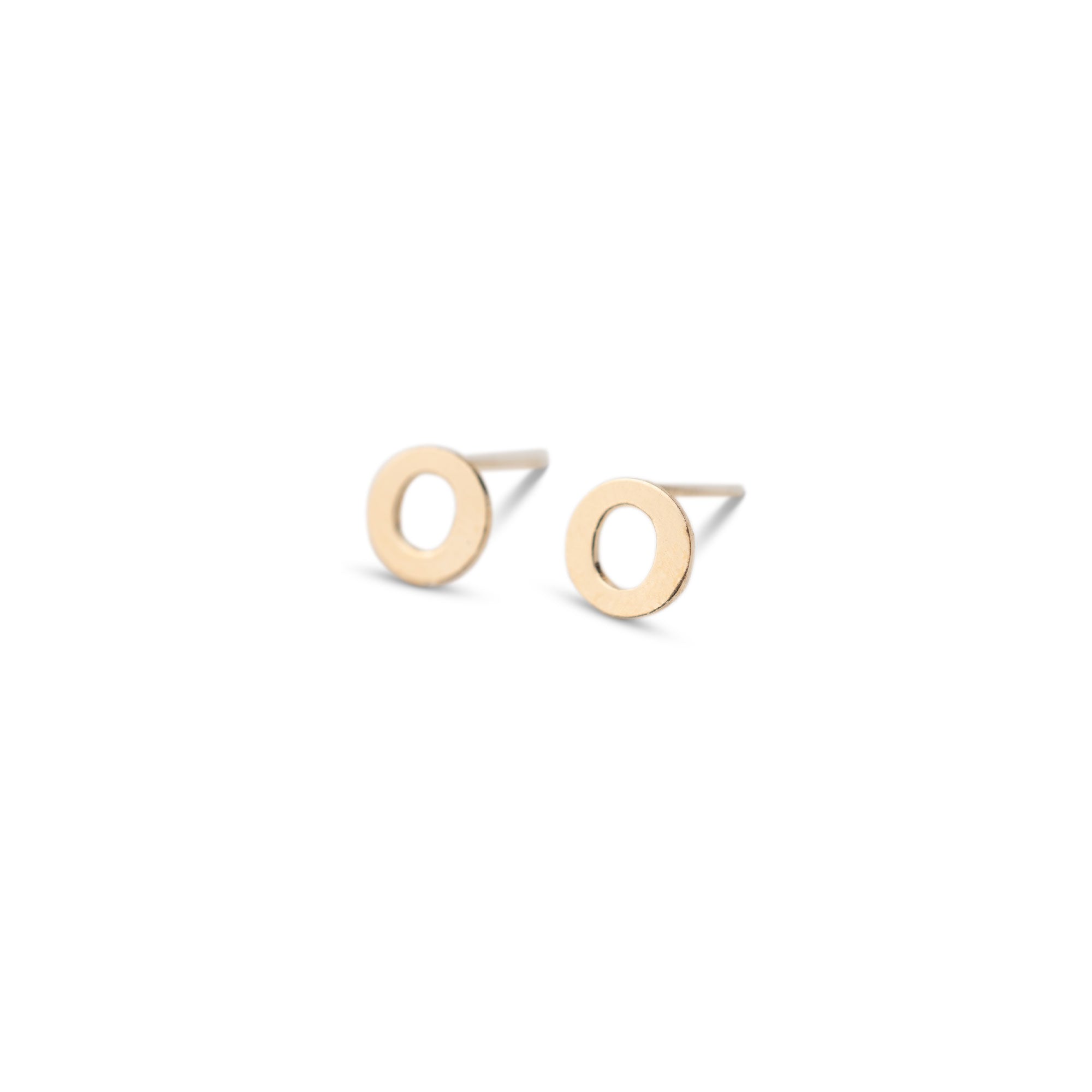 14k Gold Alphabet Studs