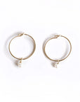 Dainty Pearl Hoops