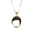 14k Oval Locket Necklace