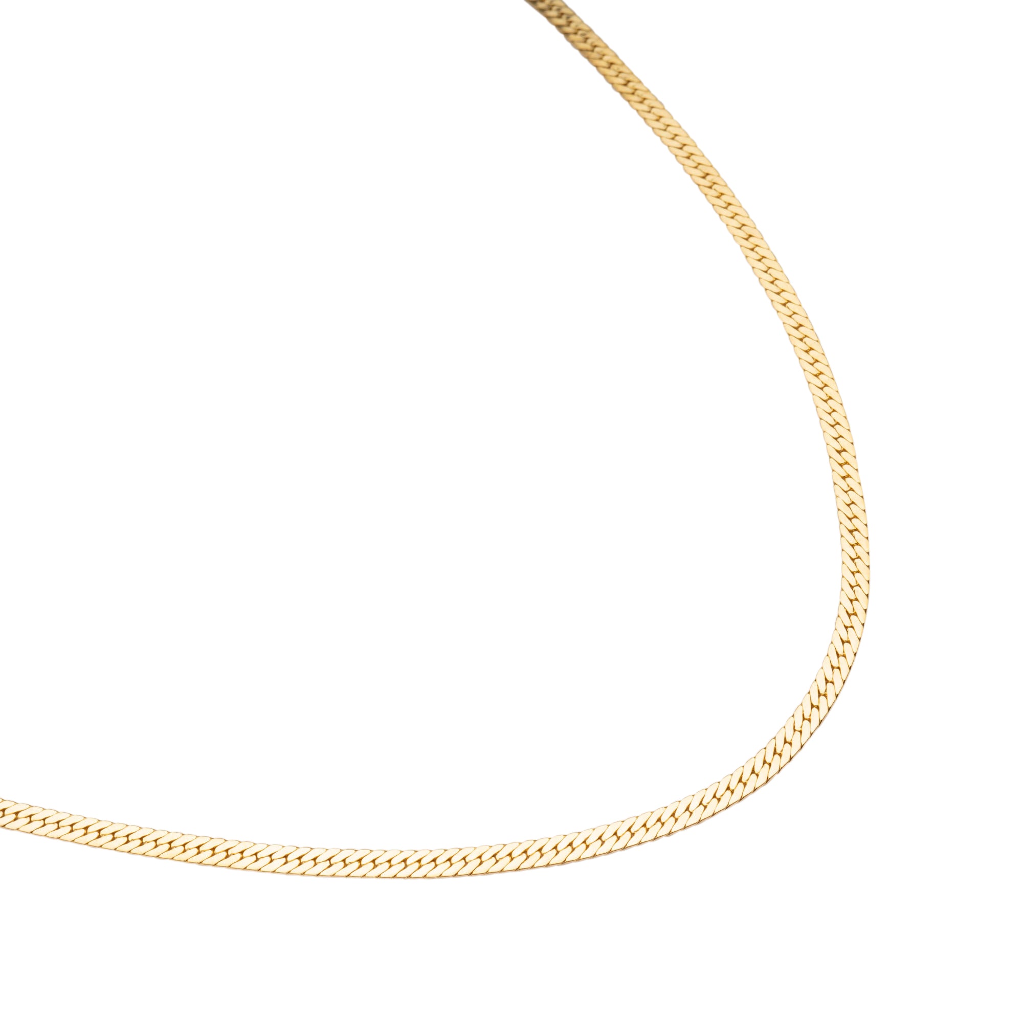 Gold Herringbone Necklace | 3mm