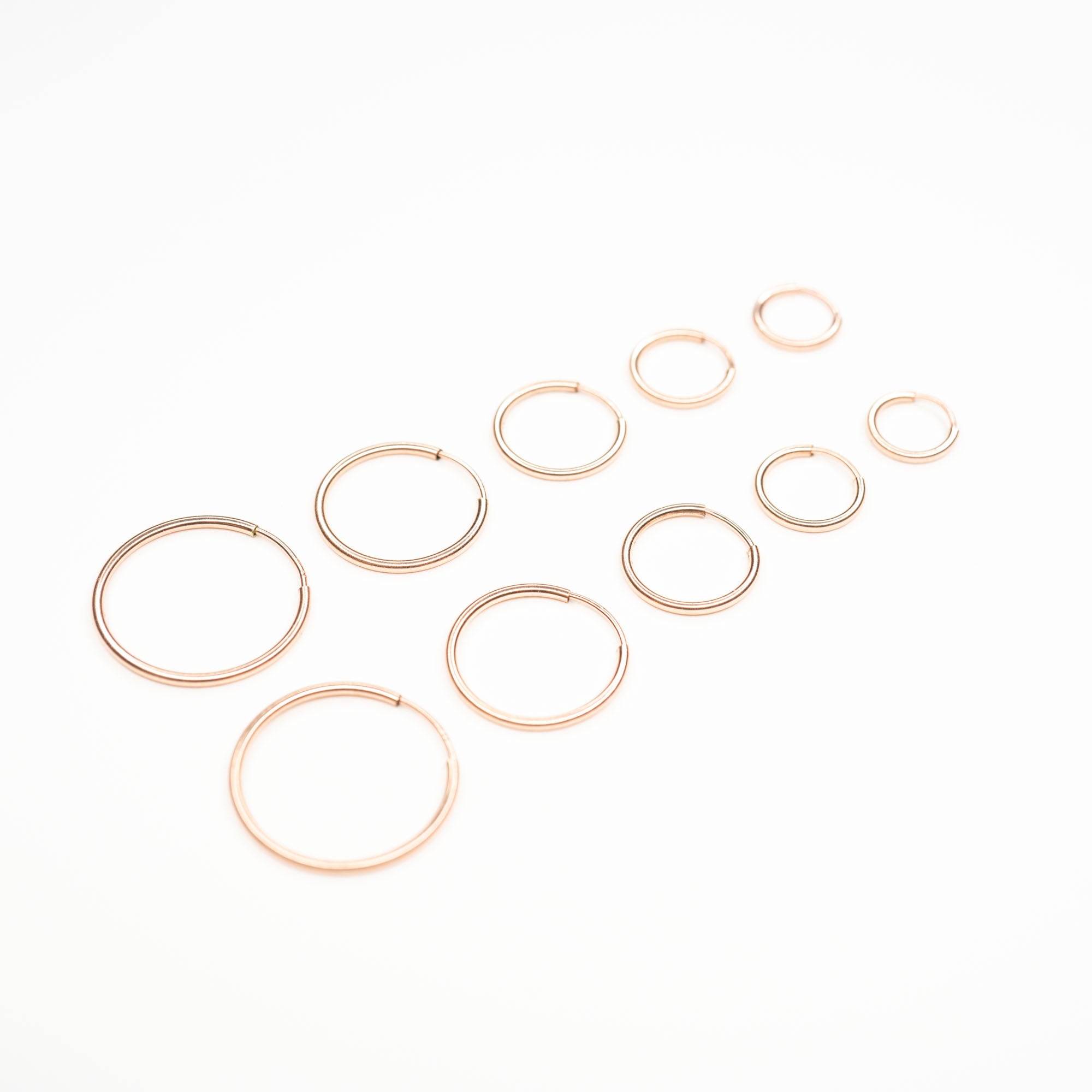 Rose Gold Endless Hoops