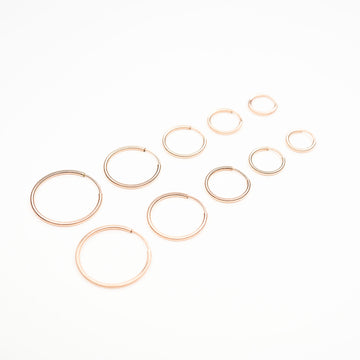 Rose Gold Endless Hoops