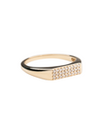 14k Pave Signet Ring