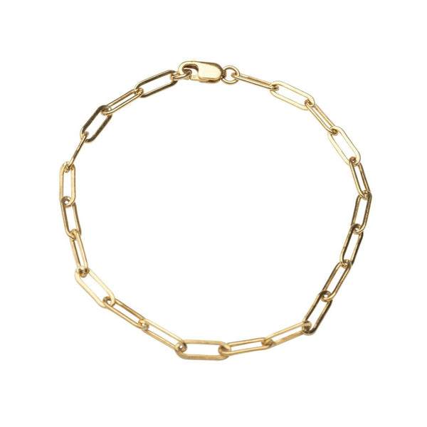 High Quality Gold Plated Silver Toned Rectangular Design Links Bracelet For  Men