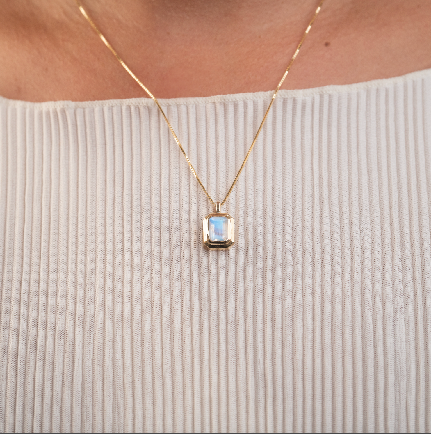 14k Moonstone Necklace