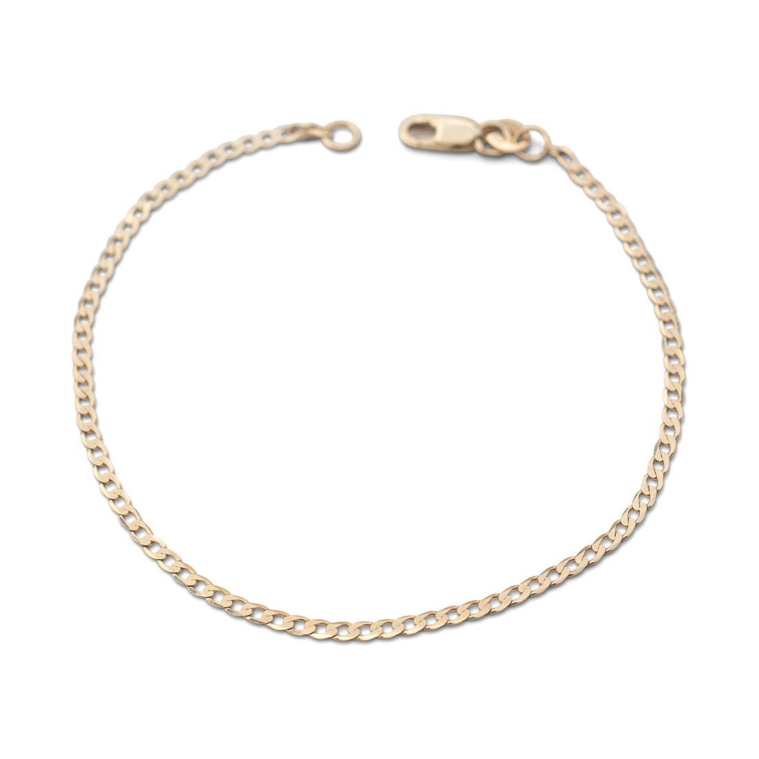 14k Thin Curb Link Bracelet