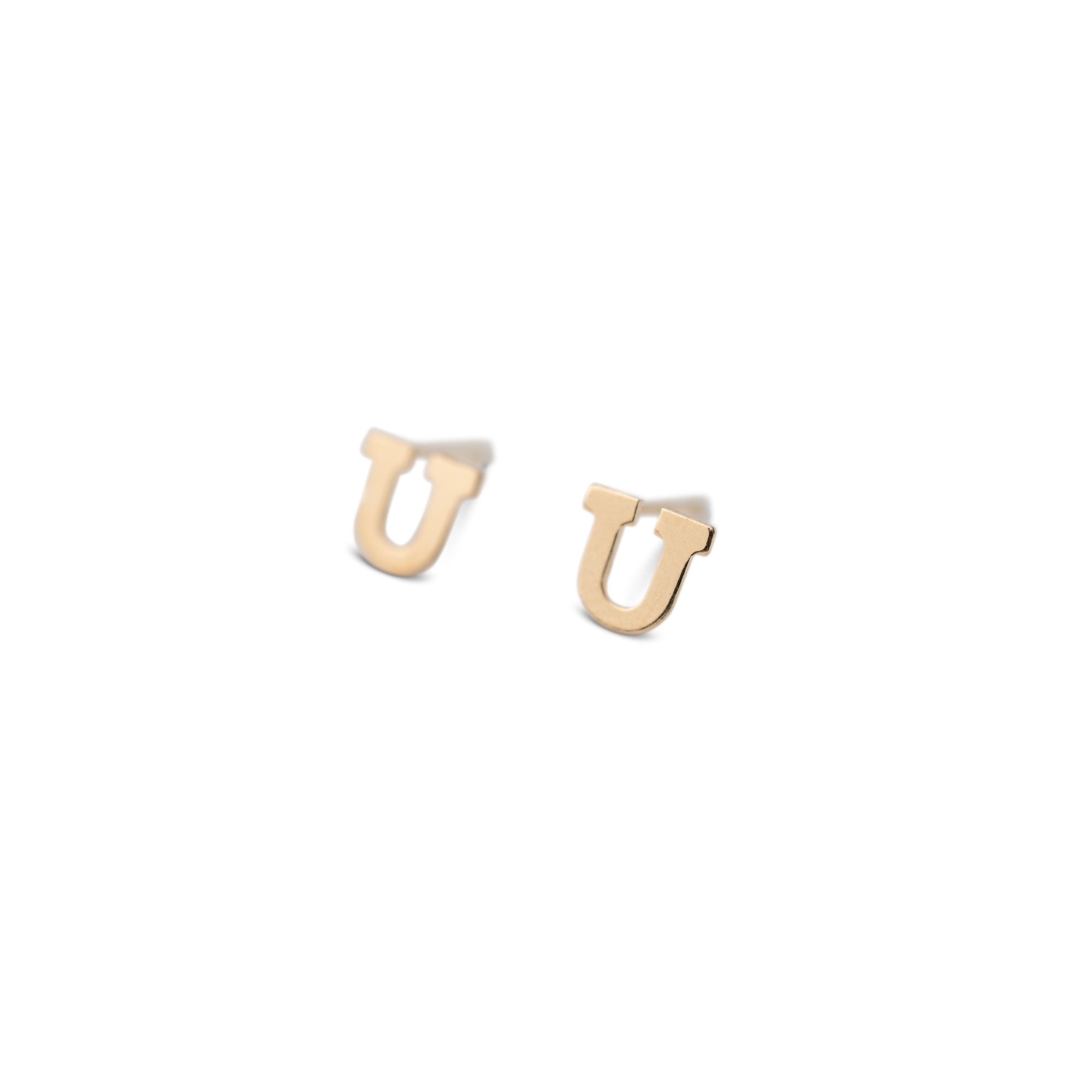 14k Gold Alphabet Studs