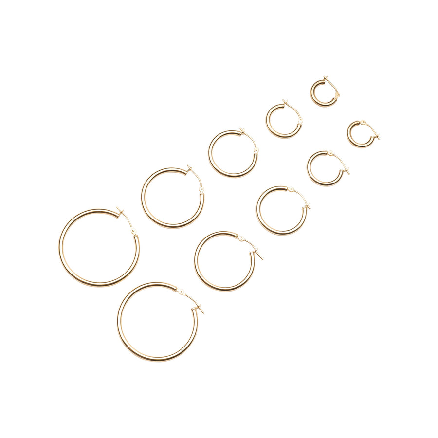 14k Clasp Hoops