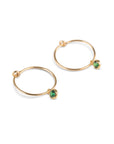 Gold Dainty Crystal Hoops