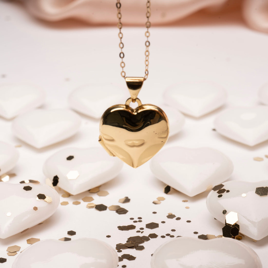 14k Heart Locket Necklace