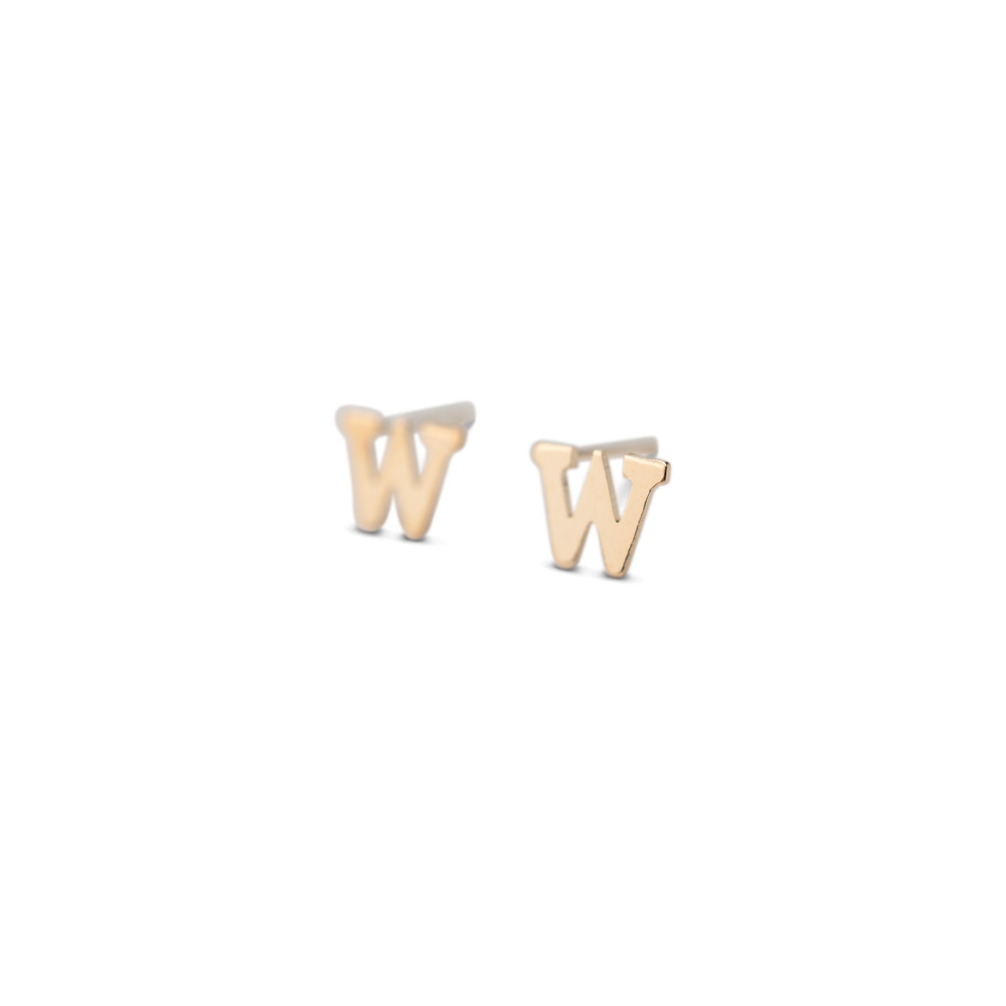 14k Gold Alphabet Studs