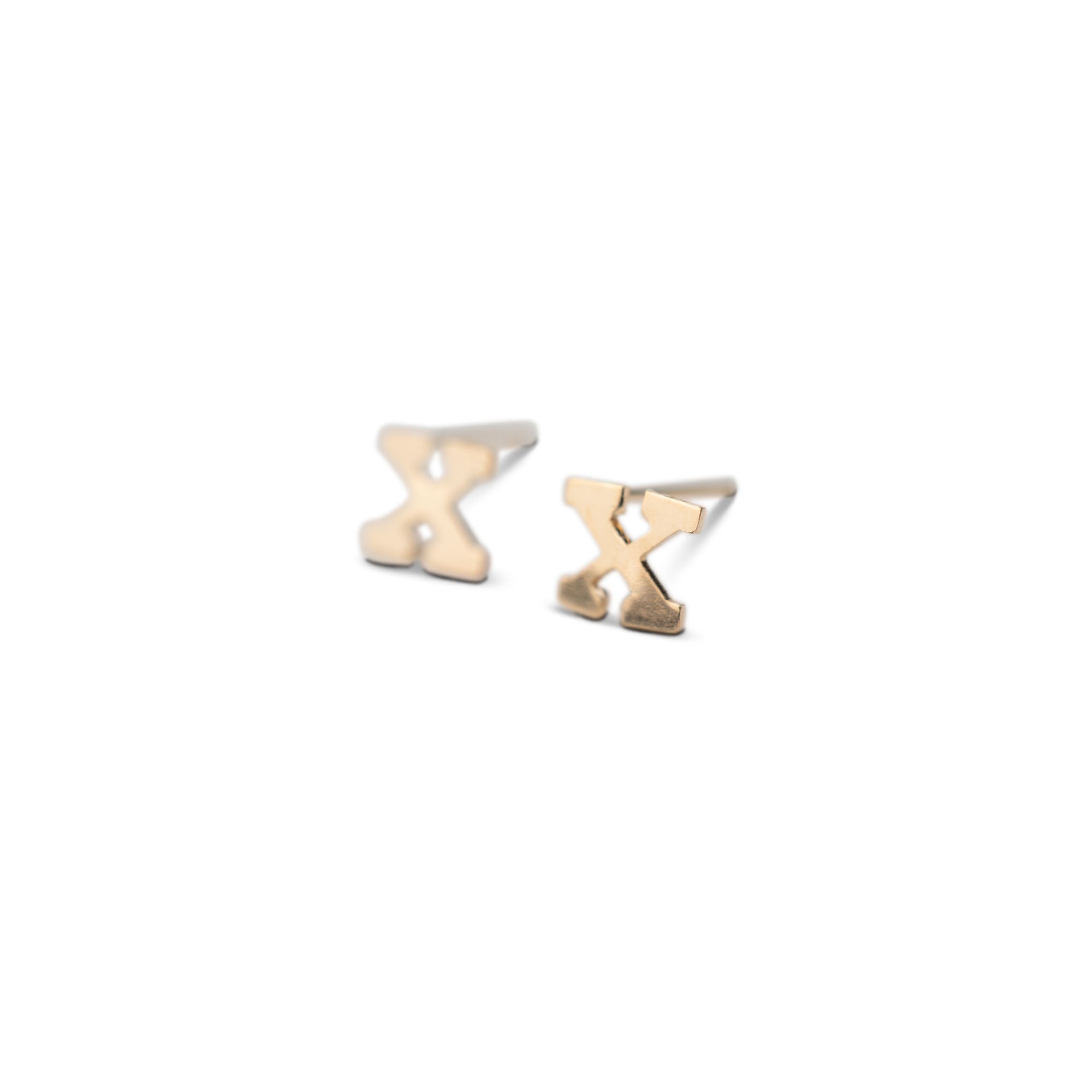 14k Gold Alphabet Studs