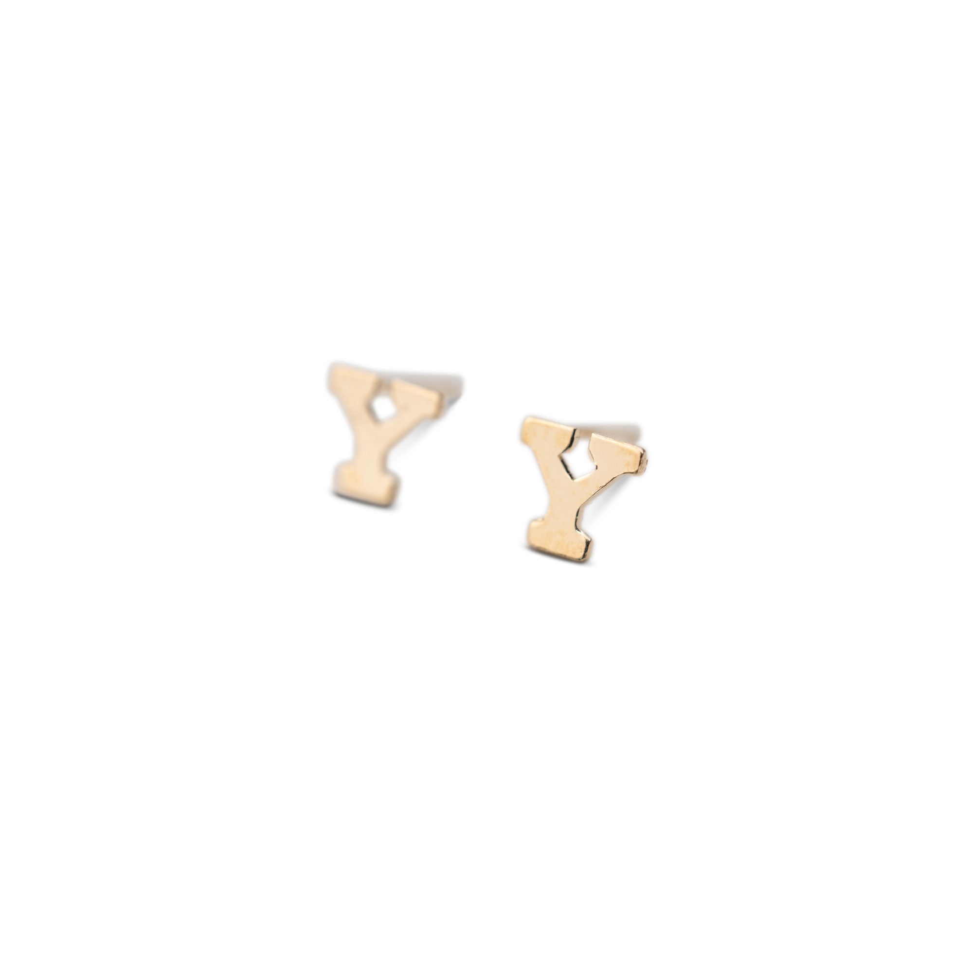 14k Gold Alphabet Studs