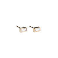 14k Baguette Studs .28 CTW