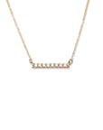 Diamond Bar Necklace - 16’’ Chain + Pendant