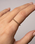 Gold Beaded Stretch Ring