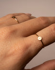 Gold Flat Circle Ring