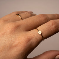 Gold Flat Circle Ring