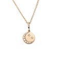 Diamond Crescent Moon Necklace.10 CTW - 16’’ Chain + Pendant