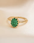 14k Emerald Crown Ring