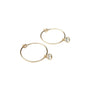 Gold Dainty Crystal Hoops