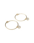 Gold Dainty Crystal Hoops