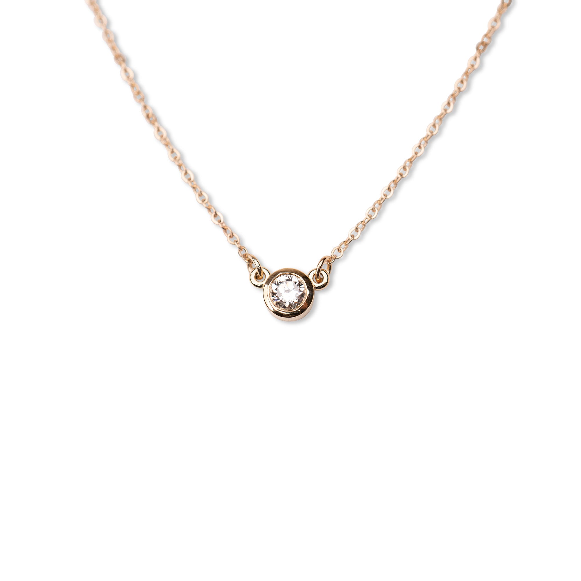 Diamond Bezel Necklace