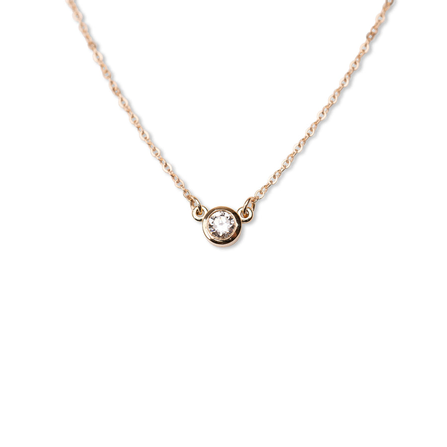 White Gold 3 Mini Diamond Bezel Dangle Necklace for Women | Jennifer Meyer