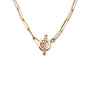 14k Diamond Toggle Necklace .10 CTW