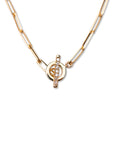 14k Diamond Toggle Necklace .10 CTW