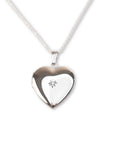 Silver Diamond Heart Locket