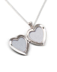 Silver Diamond Heart Locket