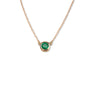 14k Emerald Bezel Necklace