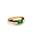 14k Emerald Dome Ring