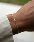 14k Gold Figaro Bracelet