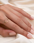 Gold Full Moon Ring