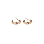 14k Gypsy Set Ruby Huggies