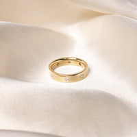 14k Gypsy Set Diamond Ring