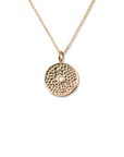 Beaded Circle Diamond Necklace - 16’’ Chain + Pendant