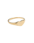 14k Gold Heart Signet Ring