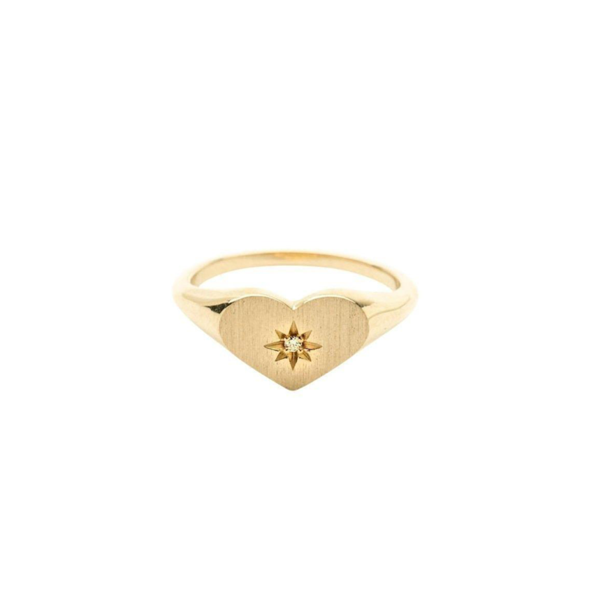 Diamond Heart Signet Ring - 3 - Fine Jewelry