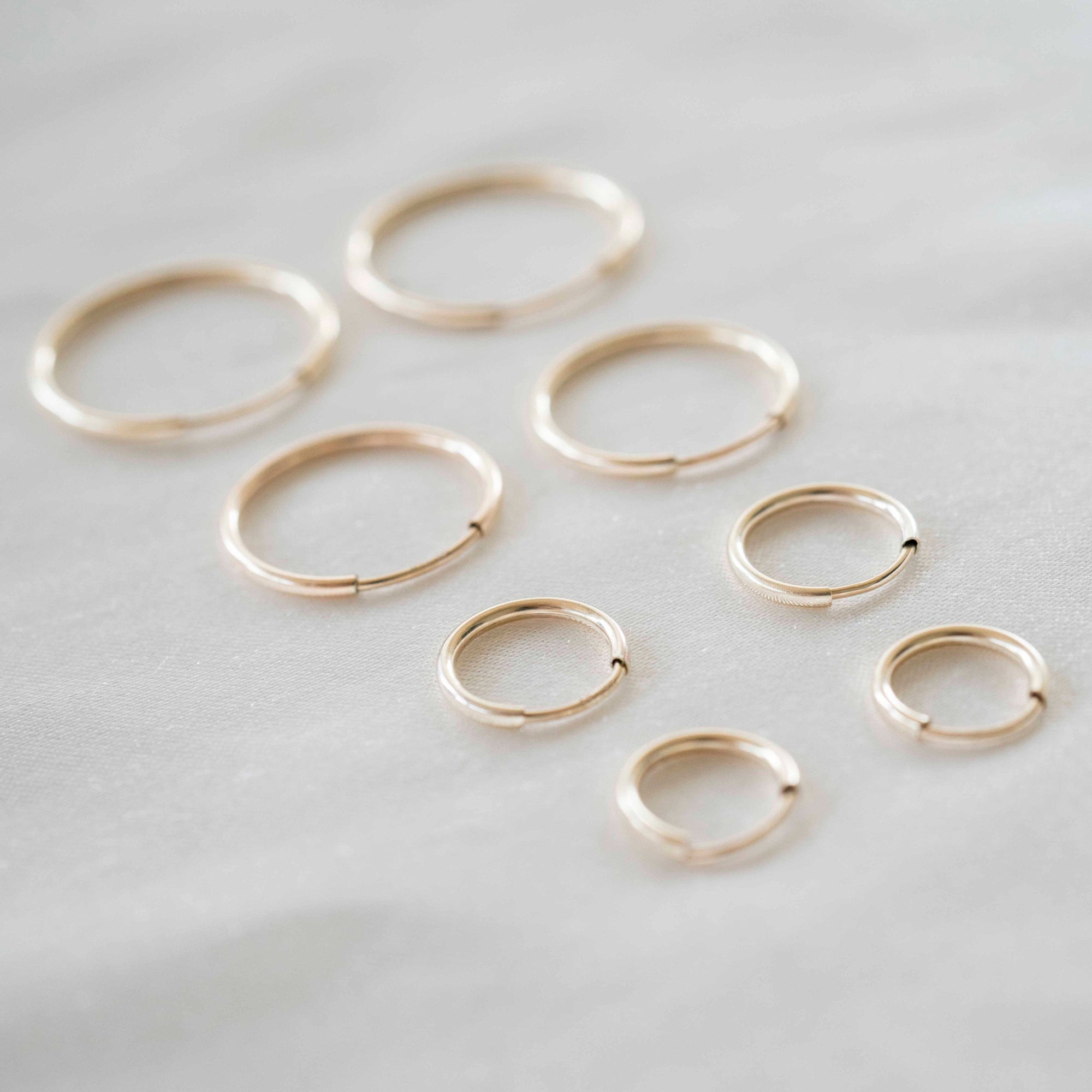 Gold Hoops | Gold Endless Hoops | 14k Gold Hoops | Endless Gold Hoops | 12mm Hoops | Dainty Hoops | Hoop Earrings | Endless Hoop Earrings