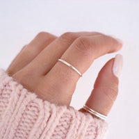 Silver Stackable Ring Set of 3