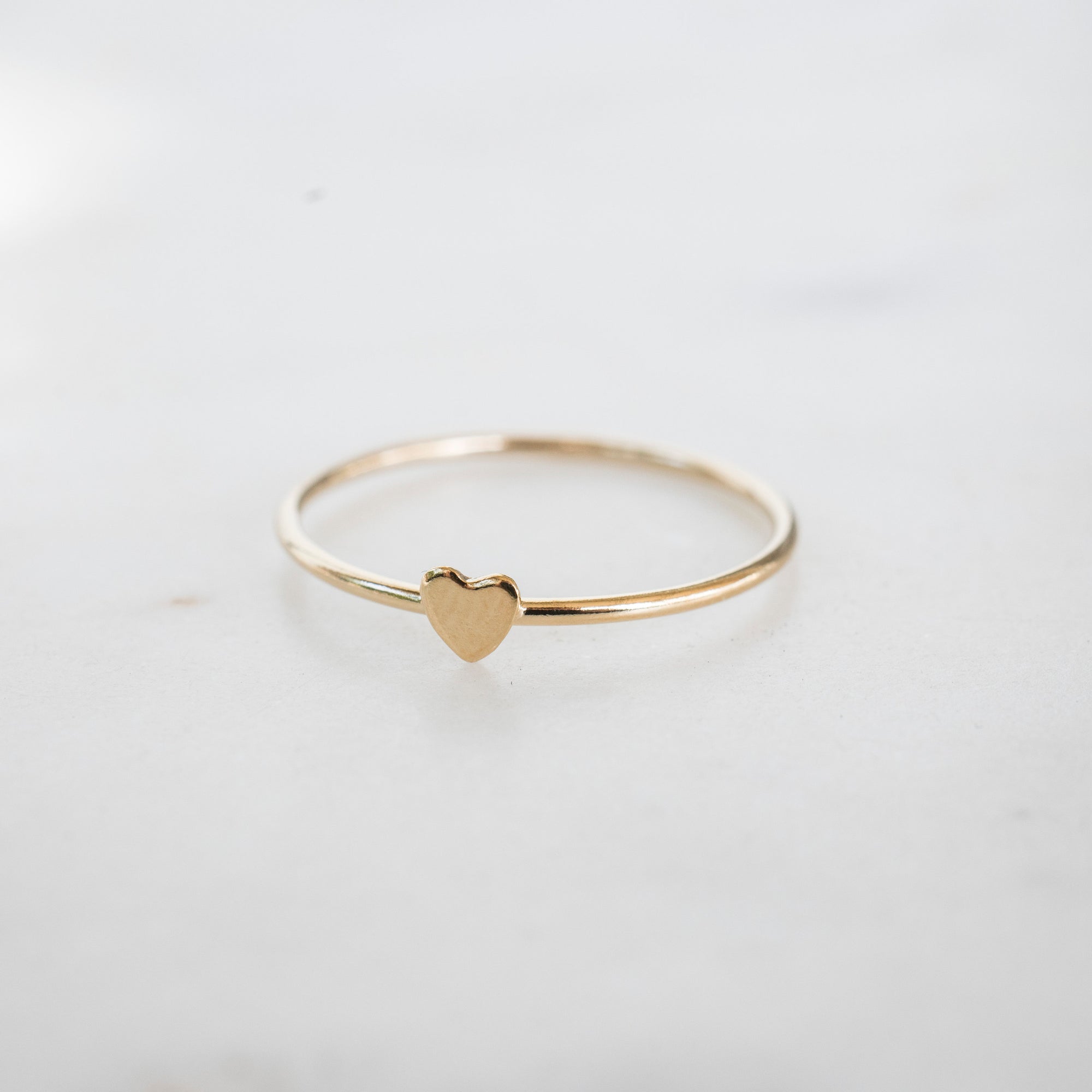 Gold Heart Stacker Ring, 14k Gold Filled Ring, Gold Stacker, Gold Band Ring, Simple Gold Ring, Womens Gold Ring, Dainty Gold Ring