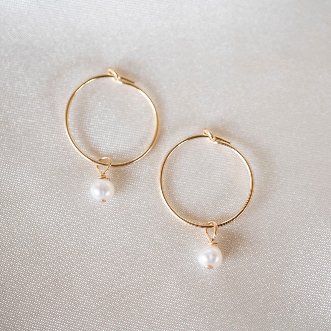 Pearl Hoop Earrings, Gold Filled Hoops, Gold Hoop Earrings, Gold Hoops, Dainty Hoops, Earring Hoops, 14k Gold Hoops, Simple Hoops, Pearls